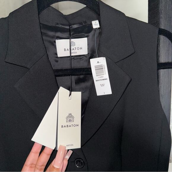 Babaton Aritzia Mastermind Black Sleeveless Blazer Dress - Picture 11 of 14